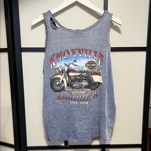 Vintage 90s Harley-Davidson Knoxville Graphic Tank Top Unisex Size Medium